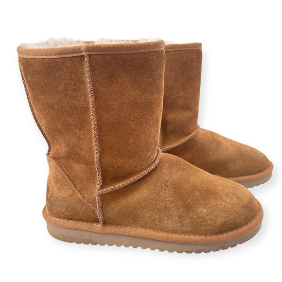 KOOLABURRA BY UGG Koola Short Women Size 8 Chestnut Brown Sherpa Lined Boots - Picture 1 of 11